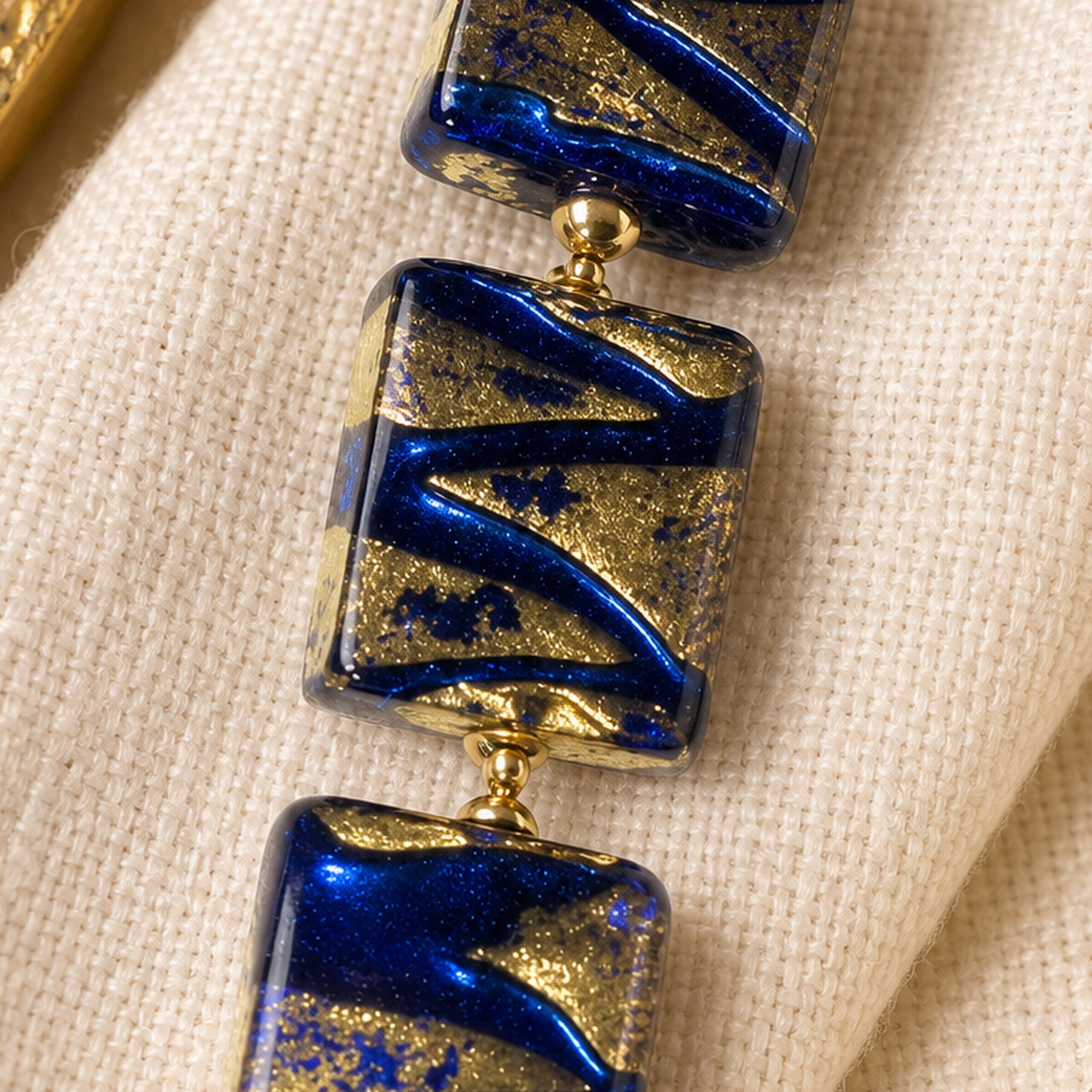 Triple Drop Cubes Necklace - Image 3