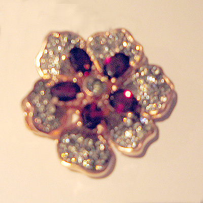 Garnet & Crystal Brooch - Image 2
