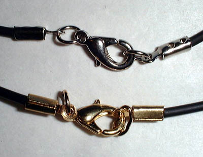 Thin Black PVC Necklace - Image 2