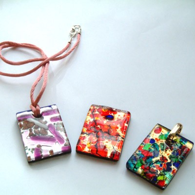 Zu Rectangular Pendant Large with Hole - Image 2