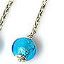 Earrings Silver/Gold Foil Round Chain - Image 3