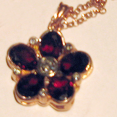 Rose Gold & Garnet Necklace