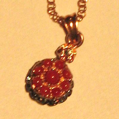 Coral & Crystal Necklace