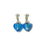 Earrings Silver/Gold Foil Hearts