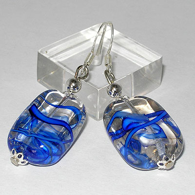 Rectangle Earrings with Filigree