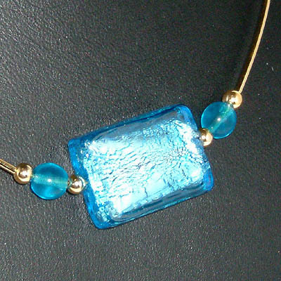 Rectangle Flat Gold Necklace - Image 2