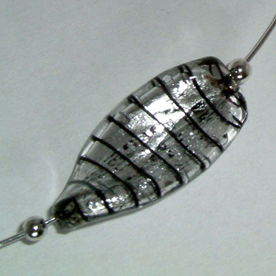Twisted Striped Silver Pendant
