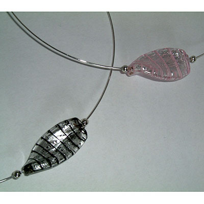 Twisted Striped Silver Pendant - Image 3