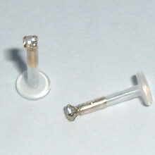 Push Fit  Internal Labret - Claw Setting