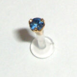 Screw Fit BioFLEX Labret with Blue Sapphire