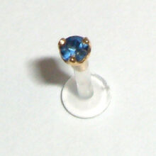 Screw Fit BioFLEX Labret with Blue Sapphire